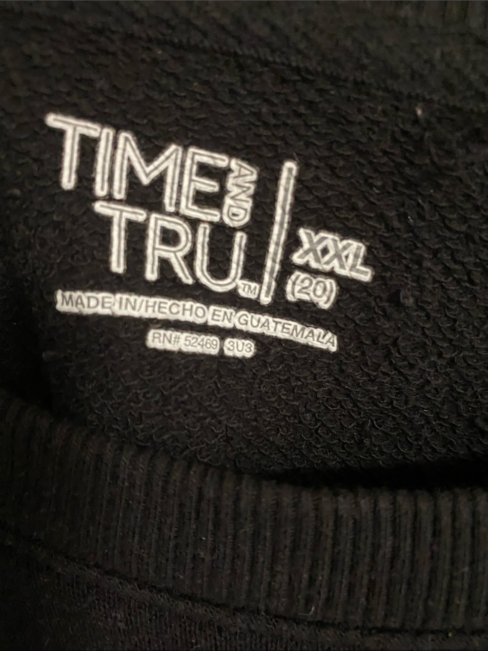 Time and Tru • Black • Crew Sweatshirt • XXL - Picture 2 of 5